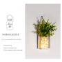 Imagem de Arandelas de Parede Rústicas ECTY - Estilo Mason Jar com Luzes de LED (2 Unidades)
