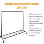 Arara Cabideiro Sapateira Suporte De Roupa Ferro Branco - Utility Imagem de Arara Cabideiro Sapateira Suporte De Roupa Ferro Branco