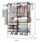 Imagem de Arara Closet para Roupas com Prateleiras Fácil de Montar e Resistente