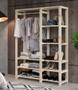 Imagem de arara com prateleira   arara com sapateira  closet