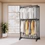 Imagem de Arara de Multiuso Roupas Cabideiro de Chão Closet Com Rodas