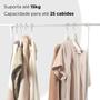 Imagem de Arara De Roupas Cabideiro Com Sapateira Aço Para Casa Loja Prateleira Com Rodinhas