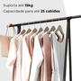Imagem de Arara De Roupas Cabideiro Com Sapateira Aço Para Casa Loja Prateleira Com Rodinhas