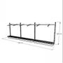 Imagem de Arara de roupas closet quarto com 16 peças regulável 300x100 cm cor preto modelo clst1b437