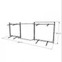 Imagem de Arara de roupas closet quarto com 18 peças cremalheira 300x100 cm cor preto modelo clst1b393