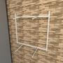 Imagem de Arara de roupas closet quarto com 8 peças cremalheira 100x100 cm cor branco modelo clst1p18