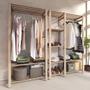 Imagem de Arara Dupla Closet Combo De Madeira Pinus Design Industrial