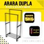 Imagem de Arara Dupla Closet Roupas Clink Quarto Plástico E Ferro 5KG