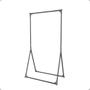 Imagem de Arara Triangular Cabideiro De Roupas 1,33m Otimizee Preta