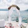 Imagem de Arco de Casamento Wokceer com Tecido Drapeado - 3 Painéis (8,7m x 6m) - Branco