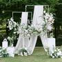 Imagem de Arco de Casamento Wokceer com Tecido Drapeado - 4 Painéis (8,2 x 6m) - Branco