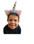 Imagem de Arco Tiara Unicórnio Infantil prata com flores