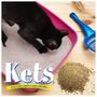 Imagem de Areia para Gato Higienica Premiun Kets 4kg Granulados Natural