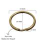 Imagem de Argola 23mm Ouro Envelhecido Sem Corrente Reforçada Com 300 Unidades
