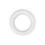 Imagem de Argola 27mm Plástico Branco 4mm Espessura Para Artesanato 100 Unidades