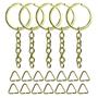 Imagem de Argola Com Corrente Italiana Dourada 32mm + Elo 8mm Dourado 30 Peças