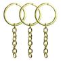 Imagem de Argola Com Corrente Italiana Dourada 32mm + Elo 8mm Dourado 30 Peças