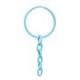 Imagem de Argola Com Corrente Para Chaveiro Azul Bebê - 100 Uni
