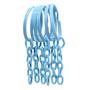 Imagem de Argola Com Corrente Para Chaveiro Azul Bebê - 100 Uni