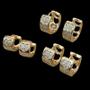 Imagem de Argola Larga Folheado A Ouro Kit Com 3 Pares