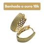 Imagem de Argola Ouro 18k Gota Grande Banhado Antialérgico Garantia - Dourado