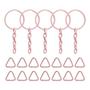 Imagem de Argola Rosa Bebe 23mm Com Corrente & Triangulo 2000 Un Qualidade Resistente