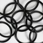Imagem de Argolas 10,5cm Plástico Preto Multiuso Para Artesanato Com 50 Unidades