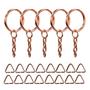 Imagem de Argolas 23mm Com Corrente E Elo Triângulo 8mm Rose Gold Com 4000 Peças