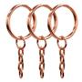 Imagem de Argolas 23mm Com Corrente E Elo Triângulo 8mm Rose Gold Com 4000 Peças
