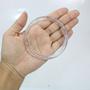 Imagem de Argolas Aro Plástico 7,9cm Transparente P/ Artesanato Mandala 10 Unidades