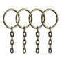 Imagem de Argolas Chaveiro 23mm Com Corrente 5 Elos 100un Ouro Velho