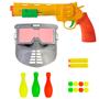 Imagem de Arma de brinquedo arminha policial plástico lança dardos brinquedo mascára com projéteis
