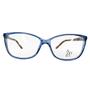 Imagem de Armação de Óculos de Grau Feminino Adora Maggie Azul fosco Translúcido Retangular Tamanho 55