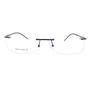Imagem de Armação Oculos de Grau Sem Aro Balgrif Flutuante Leve Retangular C7