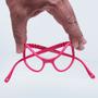 Imagem de Armação Óculos Infantil De Grau Sem Parafuso Não Quebra Elástico Rosa Pink 4 a 8 anos Tremix