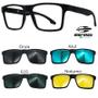 Imagem de Armação Oculos Mormaii Swap Ng 6098 Preto Com 4 Clipons Cgan