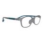 Imagem de Armação para Óculos de Grau Infantil Oval Transparente Haste Azul Claro com Abertura para Cordão Masculino Arco-Iris Kids