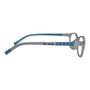 Imagem de Armação para Óculos de Grau Infantil Oval Transparente Haste Azul Claro com Abertura para Cordão Masculino Arco-Iris Kids
