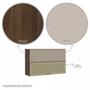 Imagem de Armário Aéreo 120cm 2 Portas Basculantes Misto com Vidro Reflecta Bronze Jade Luciane Móveis