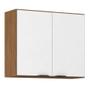 Imagem de Armário Aéreo 2 Portas 80 cm Firenze Amêndola Touch Branco 94241 Demóbile