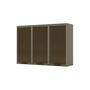 Imagem de Armário Aéreo 3 Portas 100% MDF com Vidro Aurora