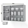 Imagem de Armário Aéreo 3 portas 120cm Americana Branco HP - Móveis Henn