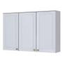 Imagem de Armário Aéreo 3 portas 120cm Americana Branco HP - Móveis Henn