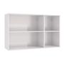 Imagem de Armário Aéreo Celeste Kappesberg 100% MDF 3 Portas com Vidro Branco/Nogueira 120cm