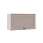 Imagem de Armário Aéreo Cozinha 80cm Iluminata 100% Mdf 1 Porta Basculante Branco/Fendi - Geniallex