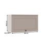 Imagem de Armário Aéreo Cozinha 80cm Iluminata 100% Mdf 1 Porta Basculante Branco/Fendi - Geniallex