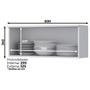 Imagem de Armário Aéreo Cozinha Modulado Americana 1 Porta Basculante 80cm Cinza - Henn