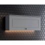 Imagem de Armário Aéreo Cozinha Modulado Americana 1 Porta Basculante 80cm Cinza - Henn