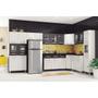 Imagem de Armário Aéreo Cozinha Modulado Gourmet 7009 3 Portas c/ Vidro Branco - Bertolini