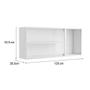 Imagem de Armário Aéreo Cozinha Modulado Gourmet 7009 3 Portas c/ Vidro Branco - Bertolini